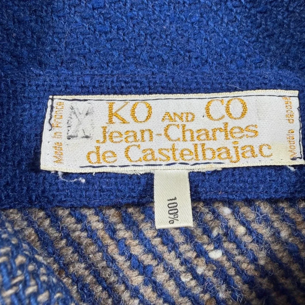 Vtg KO and CO Jean Charles de Castelbajac Nubby 100% Wool France Jacket Shacket‎